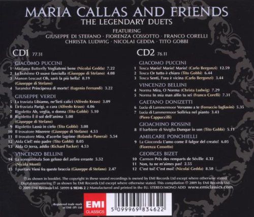 Maria Callas and Friends - The Legendary Duets - CD Foto #2