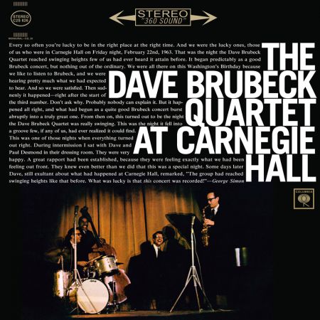 Dave Brubeck: The Dave Brubeck Quartet At Carnegie Hall - Plak