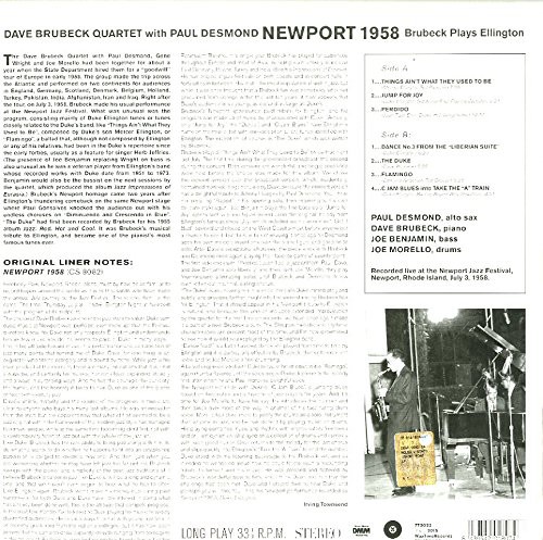 Dave Brubeck Quartet: Newport 1958 (Remastered) - Plak Foto #2