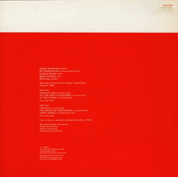 Horace Parlan, Idrees Sulieman, Mads Vinding, Billy Hart, Per Goldschmidt: Groovin' - Plak Foto #2