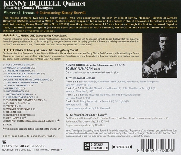 Kenny Burrell: Weaver Of Dreams + Introducing Kenny Burrell - CD Foto #2