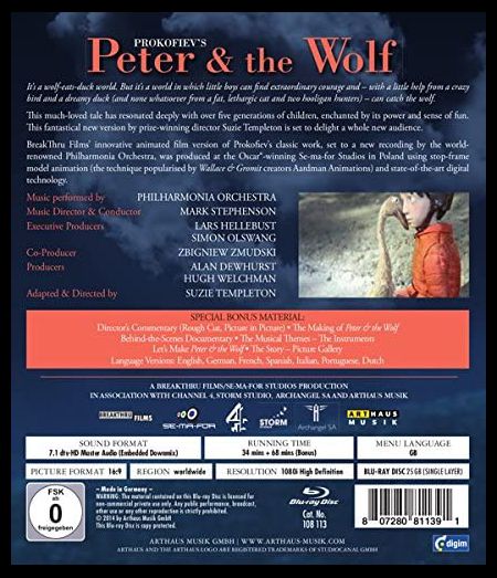 Philharmonia Orchestra, Mark Stephenson: Prokofiev: Peter And The Wolf (Animation Film) - BluRay Foto #2