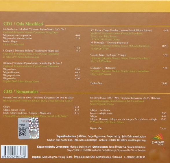 Benyamin Sönmez: Anısına - CD Foto #2