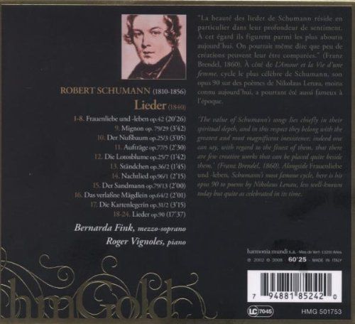 Bernarda Fink, Roger Vignoles: Schumann: Frauenliebe und leben - CD Foto #2