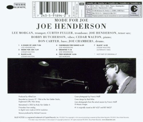 Joe Henderson: Mode For Joe - CD Foto #2