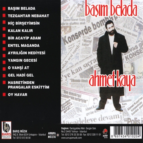 Ahmet Kaya: Başım Belada - CD Foto #2