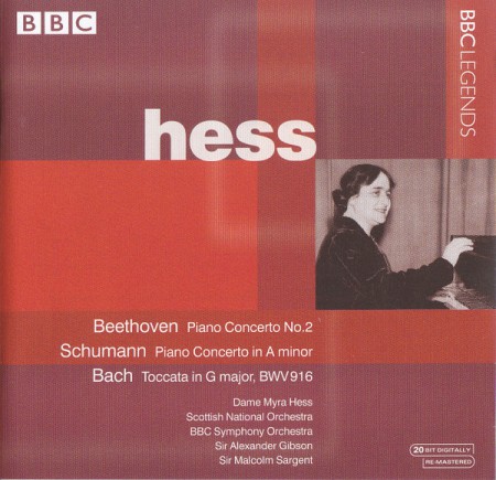 Myra Hess: Beethoven, Schuman, Bach: Pİano Concerto - CD