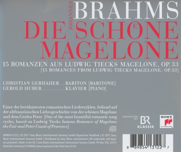 Christian Gerhaher, Gerold Huber: Brahms: Die schöne Magelone - CD Foto #2