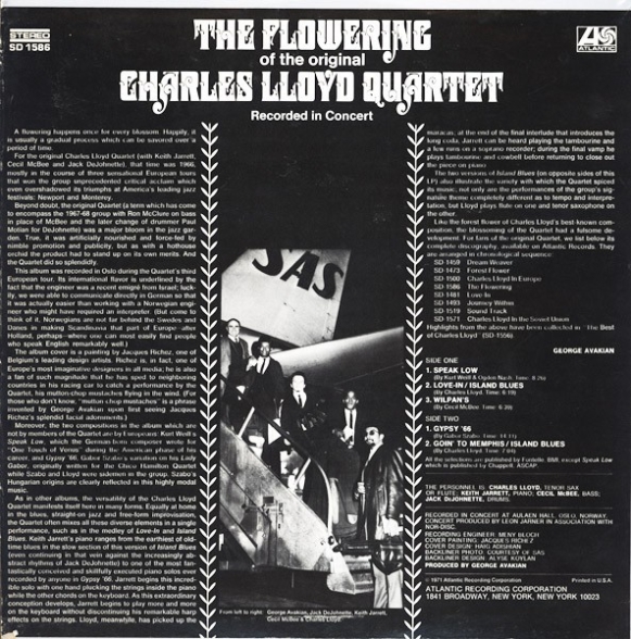 Charles Lloyd Quartet: The Flowering - Plak Foto #2