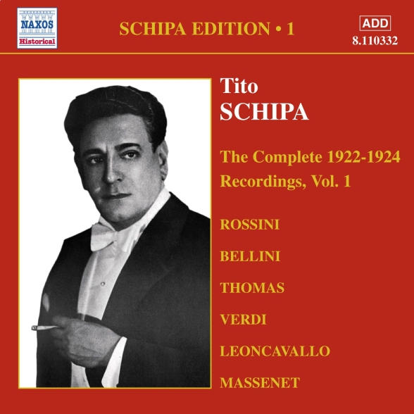 Schipa: The Complete 1922-1924 Recordings, Vol.1 - CD Foto #1