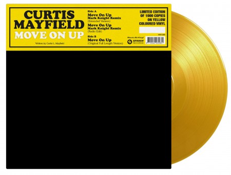 Curtis Mayfield: Move On Up (Mark Knight Remix - Limited Numbered Edition - Yellow Vinyl - Single Plak