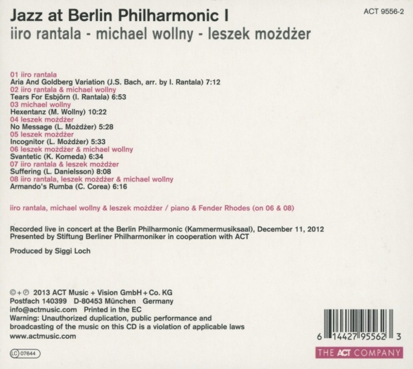 Iiro Rantala, Michael Wollny, Leszek Mozdzer: Jazz at Berlin Philharmonic I - CD Foto #2