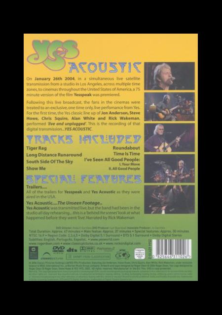 Yes - Acoustic - DVD Foto #2