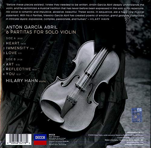 Hilary Hahn: Anton Garcia Abril: 6 Partitas - Plak Foto #2