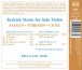 Turkish Music for Solo Violin - CD