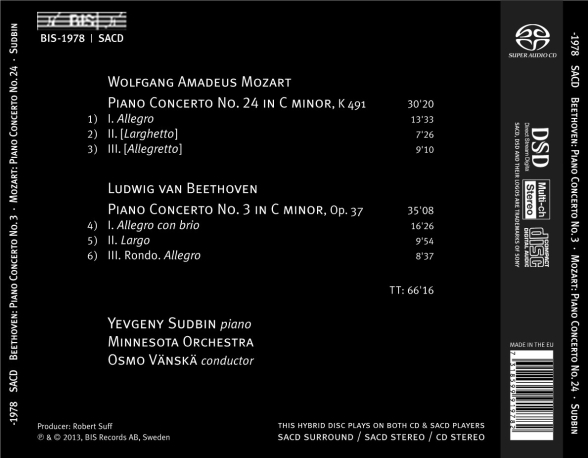Yevgeny Sudbin, Minnesota Orchestra, Osmo Vänskä: Beethoven & Mozart: Piano Concertos - SACD Foto #2