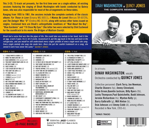 Dinah Washington, Quincy Jones: The Complete Sessions (73 Tracks!). - CD Foto #2