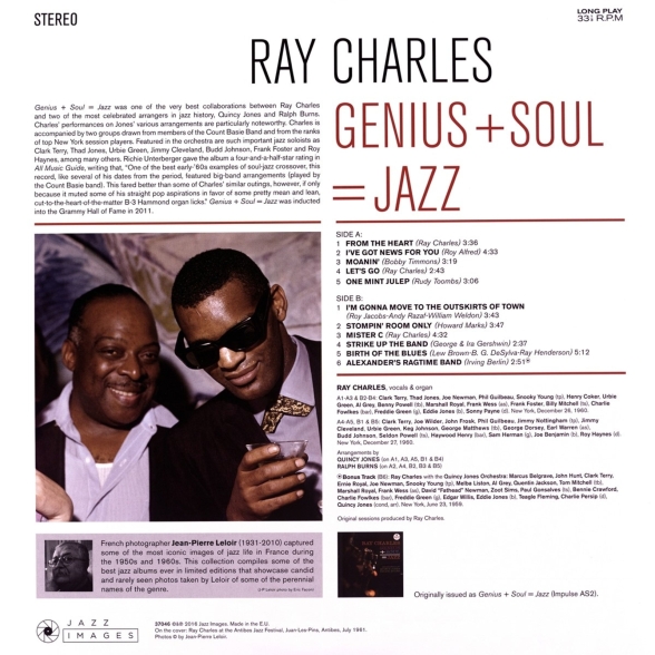 Ray Charles: Genius+Soul = Jazz - Plak Foto #2