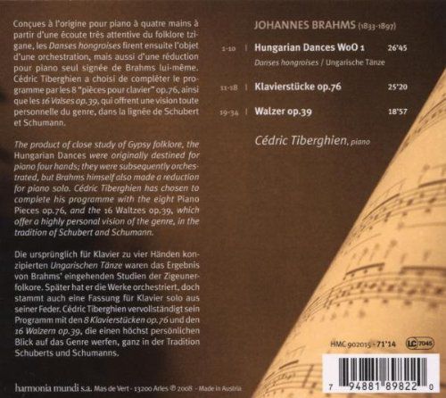 Cédric Tiberghien: Brahms: Hungarian Dances - CD Foto #2