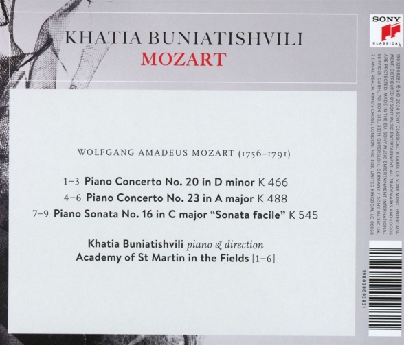 Khatia Buniatishvili: Mozart: Academy Of St. Martin In The Fields – Piano Concertos Nos. 20&23 - CD Foto #2