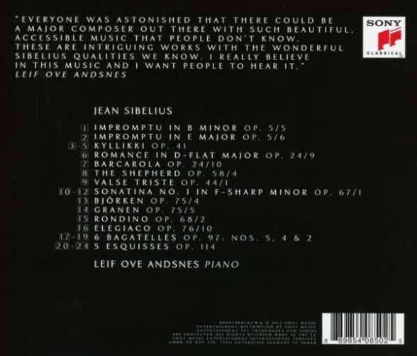 Leif Ove Andsnes: Sibelius - CD Foto #2
