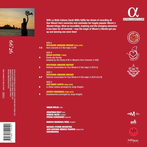 Sarah Willis, Havana Lyceum Orchestra, Jose Antonio Mendez Padron: Mozart y Mambo - la Bella Cubana - Plak Foto #2