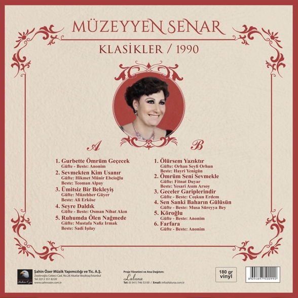 Müzeyyen Senar: Klasikler 1990 - Plak Foto #2