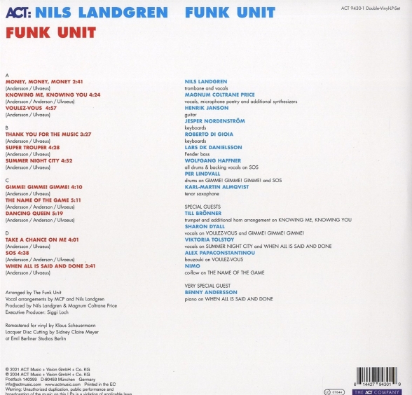 Nils Landgren Funk Unit: Funky Abba - Plak Foto #2