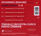 David Zinman, Tonhalle Orchester Zurich: Brahms: Symphony 1-4 - CD Foto #2