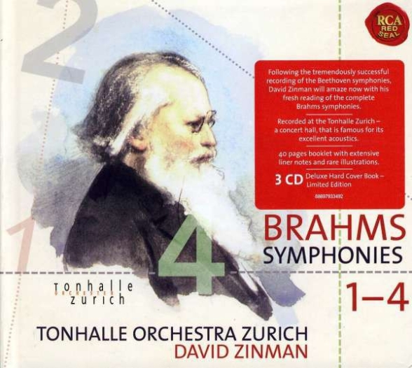 David Zinman, Tonhalle Orchester Zurich: Brahms: Symphony 1-4 - CD Foto #1