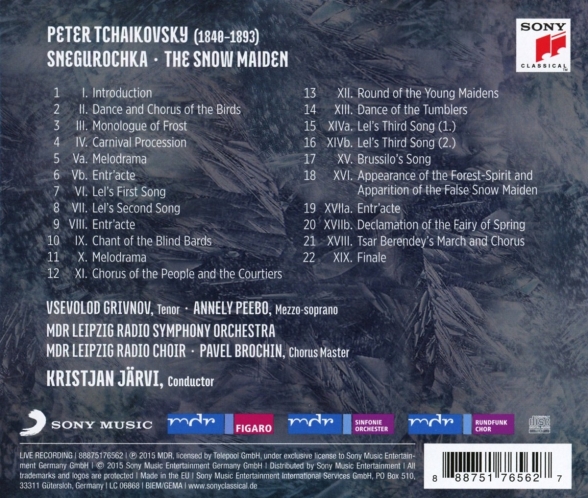 Kristjan Järvi: Tchaikovsky: Snegurochka - The Snow Maiden - CD Foto #2
