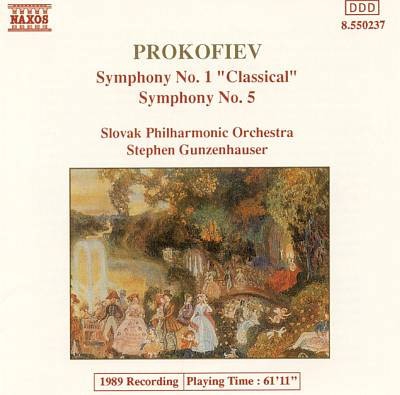 Slovak Philharmonic Orchestra, Stephen Gunzenhauser: Prokofiev: Symphony No. 1, 'Classical', Symphony No. 5 - CD