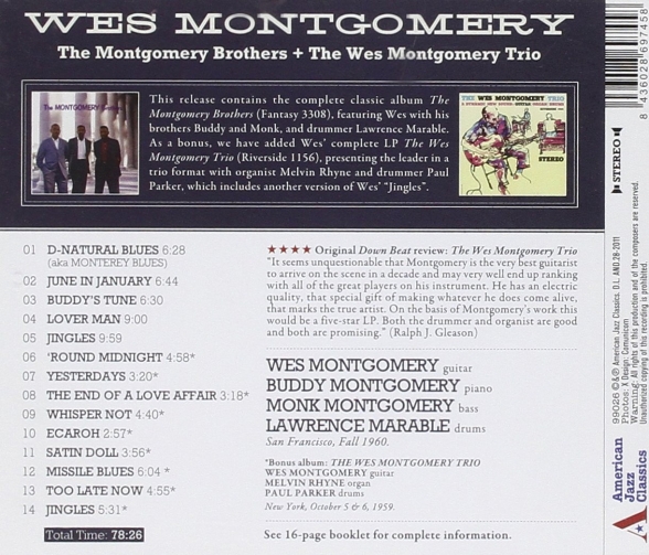 Wes Montgomery: Montgomery Brothers - CD Foto #2