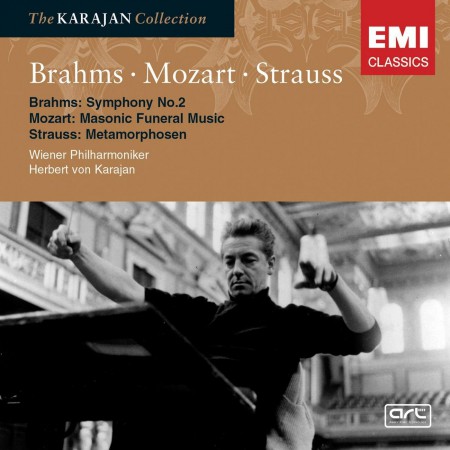 Herbert von Karajan, Wiener Philharmoniker: Brahms, Mozart, Strauss: Symphony No. 2 / Masonic Funeral Music / Metamorphosen - CD