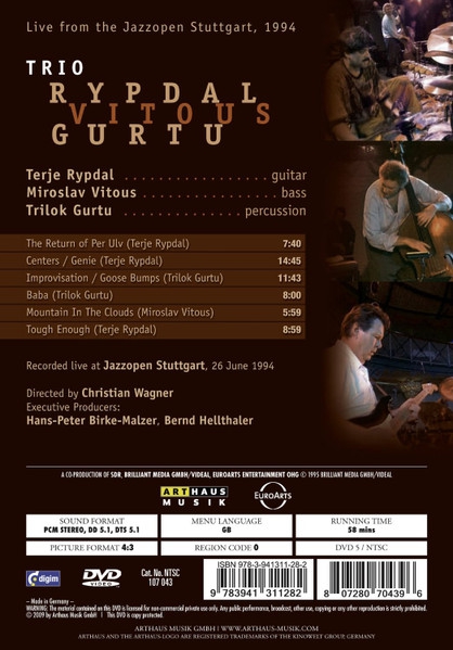 Trilok Gurtu, Miroslav Vitous, Terje Rypdal: Live In Stuttgart - DVD Foto #2