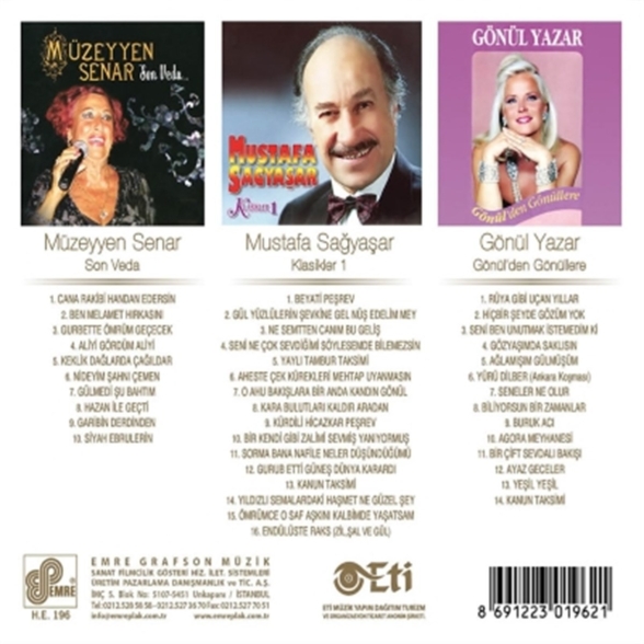 Müzeyyen Senar, Mustafa Sağyaşar, Gönül Yazar: Üç Dev Çınar - CD Foto #2