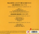 Eric Le Sage, Paul Meyer: Carl Heinrich Reinecke, Brahms: Undine op. 167, Sonata for Piano and Clarinette - CD Foto #2