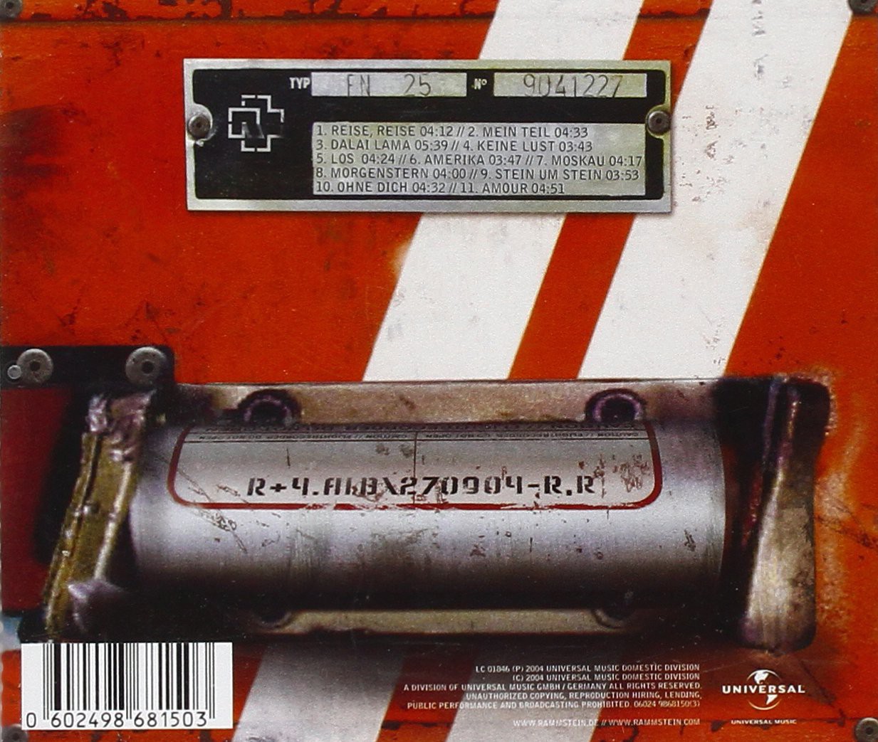 【新品未開封】RAMMSTEIN - REISE, REISE (CD+DVD) Rammstein: Reise, Reise - CD | Opus3a