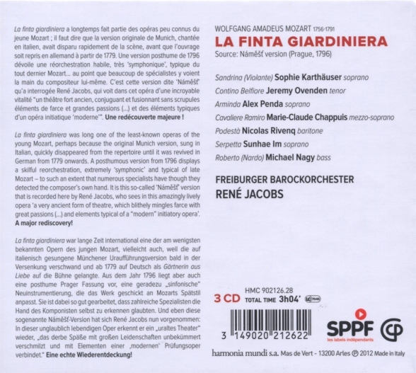 René Jacobs, Freiburger Barockorchester: Mozart: La Finta Giardiniera - CD Foto #2