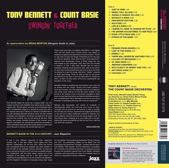 Tony Bennett, Count Basie: Swingin Together (Limited Edition - Red Vinyl) - Plak Foto #2