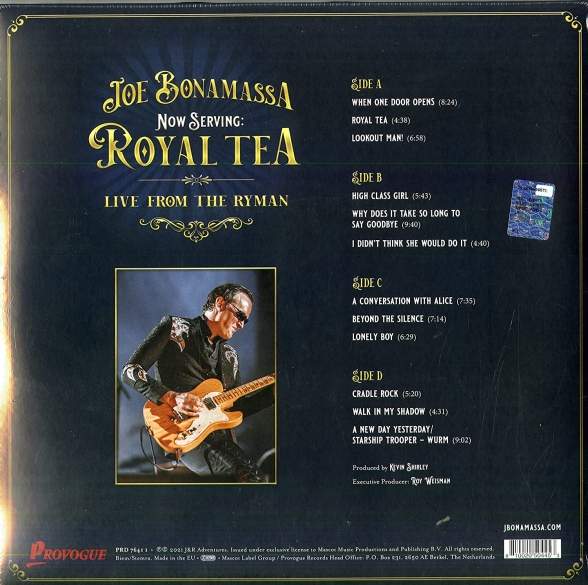 Joe Bonamassa: Now Serving: Royal Tea Live From The Ryman (Translucent Vinyl) - Plak Foto #2