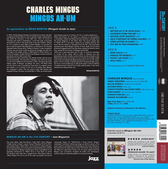Charles Mingus: Mingus Ah Um (Limited Edition - Coloured Vinyl) - Plak Foto #2