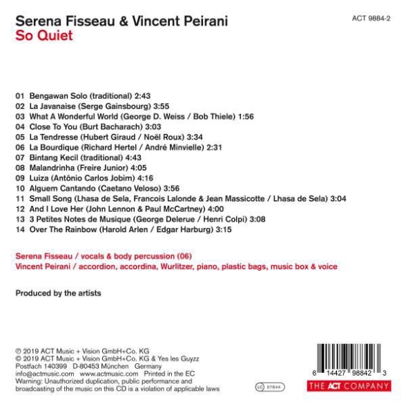 Serena Fisseau, Vincent Peirani: So Quiet - CD Foto #2
