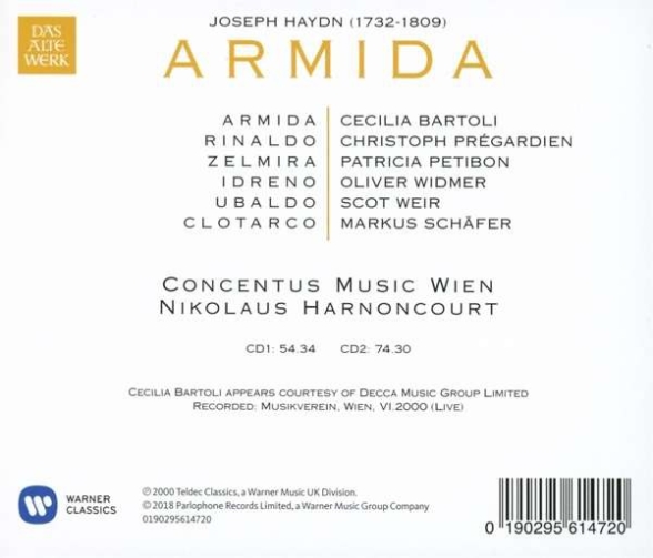 Nikolaus Harnoncourt, Cecilia Bartoli, Christoph Prégardien, Concentus Musicus Wien: Haydn: Armida - CD Foto #2