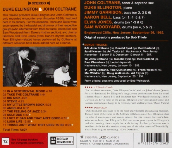 Duke Ellington: Ellington & Coltrane + 4 Bonus Tracks - CD Foto #2