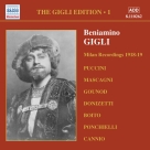 Beniamino Gigli: Gigli, Beniamino: Gigli Edition, Vol.  1: Milan Recordings (1918-1919) - CD Foto #1
