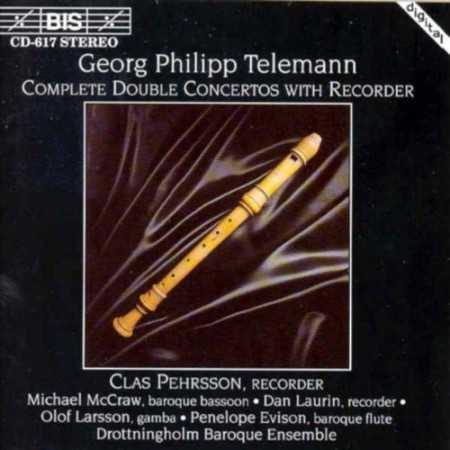 Clas Pehrsson, Drottningholms Barock Orchestra, Dan Laurin: Telemann - Complete Double Concertos with Recorder - CD