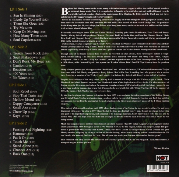 Bob Marley: A Legend Reggae Classics (Yellow Vinyl) - Plak Foto #2