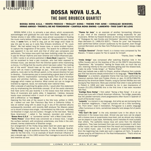 Dave Brubeck Quartet: Bossa Nova U.S.A. + 7 Bonus Tracks! - CD Foto #2
