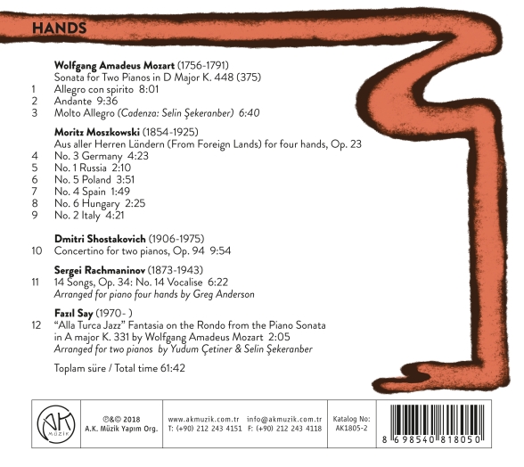 Blanc & Noir, Selin Şekeranber, Yudum Çetiner: Hands - CD Foto #2